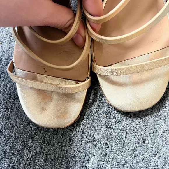 Reformation Gold Ménage Sandals, size 5.5 - Picture 8 of 8